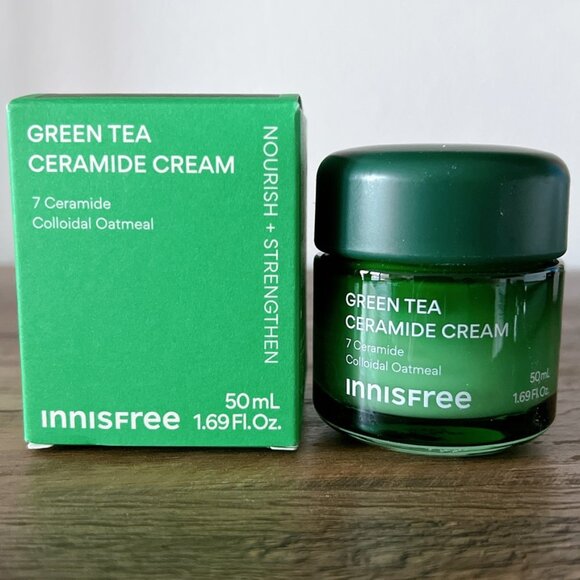 innisfree Green Tea Ceramide Cream for Redness & Barrier Repair 1.69oz - Picture 1 of 3